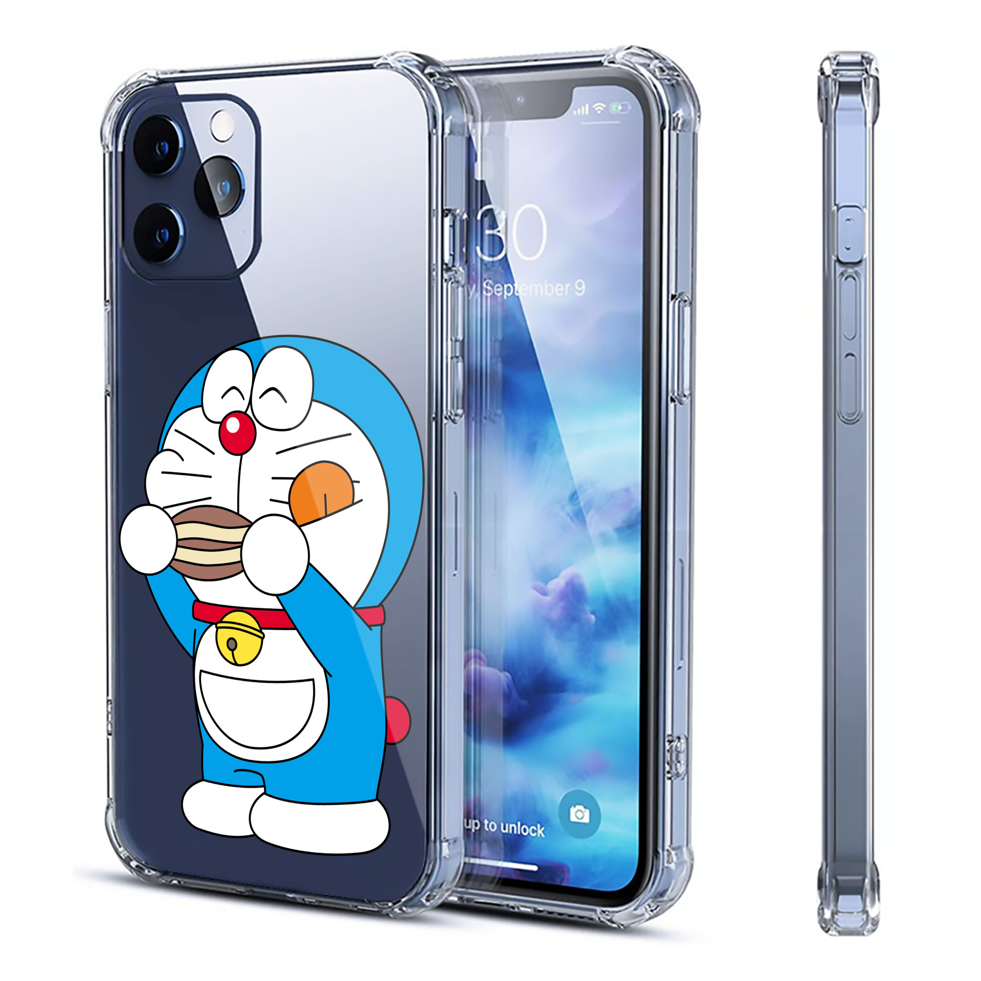 （画像用） ドラえもん Doraemon 【iPhone 12シリーズ対応】透明スマホケース（クリアソフトケース）